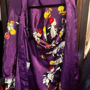 Purple Cartoon Character Women's Robe